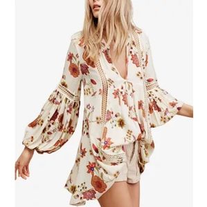 Free People Just The Two Of Us Floral Tunic